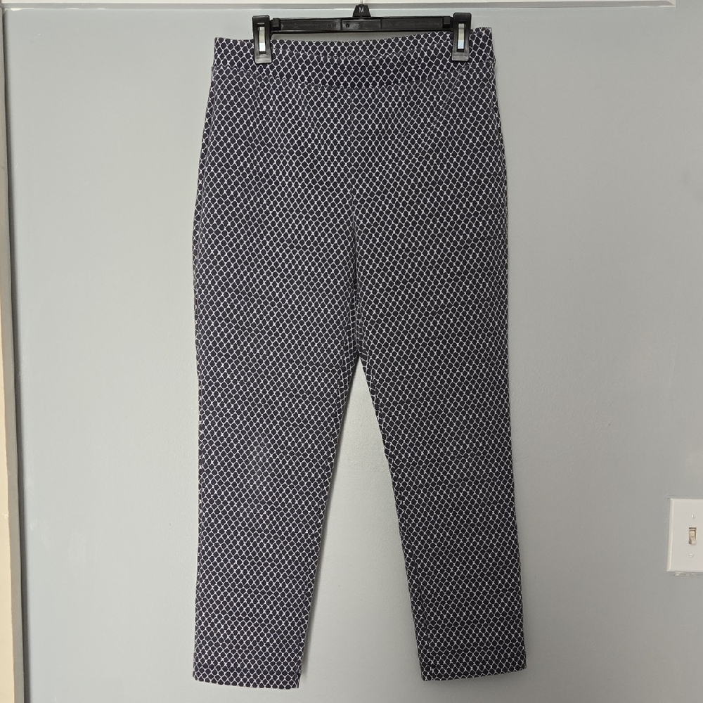 Chico's Navy and White Geometric Pants